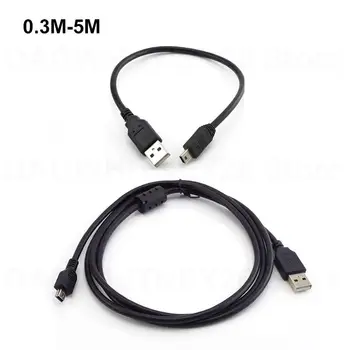 0,3 m 5 m Включете USB към Mini 5 пенса USB Кабел За зареждане и Пренос на Данни, Зарядно T пристанищни Конектори за Удължаване на кабели цифров фотоапарат Car DVR U26