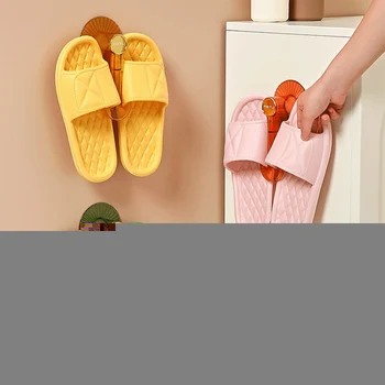 1 комплект стенни елементи за съхранение на обувки в тоалетната, Стойка за обувки без перфорация, държач за обувки