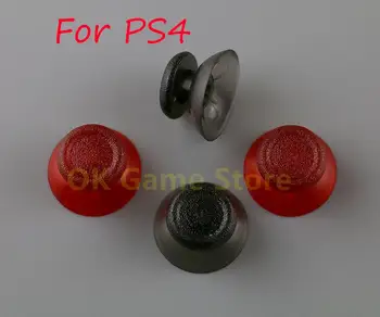 100шт Прозрачни 3D аналогов капачки за джойстик Подмяна на контролера на Sony Playstation PS4 Грибовидная на кутията