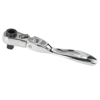 2 В 1 мини-гаечен ключ с механизма на палеца, двупосочен быстроразъемный гаечен ключ с механизма на палеца, има течаща отвертка, инструмент, с храповой дръжка, гаечен ключ