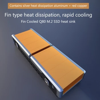 .2 Радиатор SSD-диск Cooler 2280 Радиатор на твърдия диск NGFF M2 NVME С Медни Ребра За Охлаждане на твърдия диск Thermal Pad 401 W/mk
