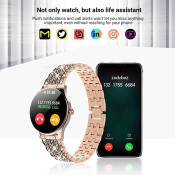 2023 Нови умни часовници с гласови разговори, дамски ръчни часовници с пълен сензорен екран и потребителски циферблат, водоустойчив умни часовници за Android и IOS