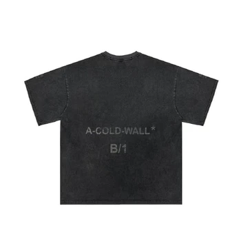 2023ss Реколта тениски A COLD WALL за мъже и жени, негабаритная выстиранная тениска ACW за фитнес зала