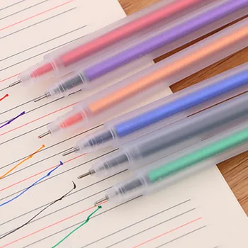 4 бр./лот, скъпа гел писалка за деца, студентски, училищни канцеларски материали, Кавайные химикалки за писане, 0,5 mm цвят прозрачен