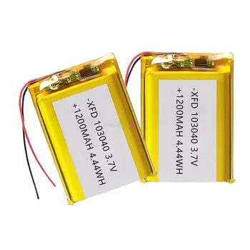 50/100 парчета 103040 3,7 На 1200 mah литиево-полимерна акумулаторна батерия Li-Po