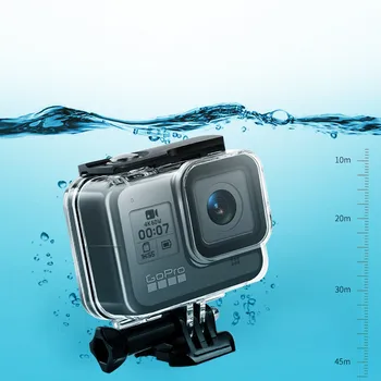 60 м Подводен Водоустойчив Калъф за GoPro Hero 8, Черна Екшън-Камера, Защитен Корпус, Капак, Рамка за GoPro 8, Аксесоари