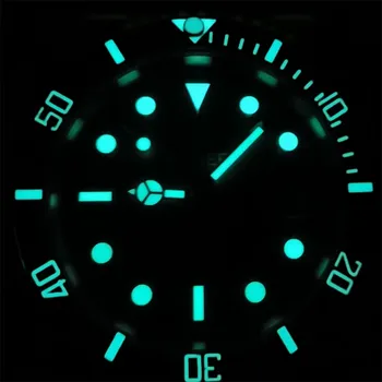 BLIGER 40 мм NH35A PT5000 Зелени мъжки часовник за гмуркане със зелен циферблат, керамични нажежен bezel, Сапфирен кристал, Дата, матиран Oyster каишка