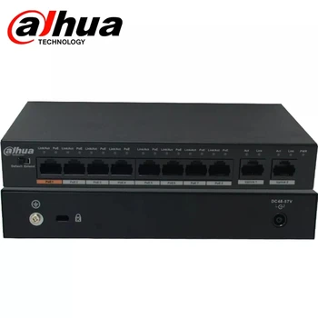 Dahua DH-S3000C-8GT2GT-DPWR 8 Gigabit switch PoE с 2 порта на възходящия канал, максималното разстояние за предаване на хранене 250 м, Поддръжка IEEE802.3af и IEEE803