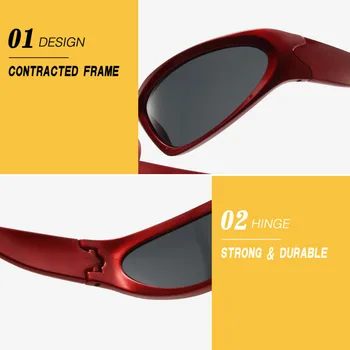 DYTYMJ/ Нови Спортни Слънчеви Очила Y2K В стил Пънк, Дамски Маркови Дизайнерски Очила С Изпъкнали Очи 