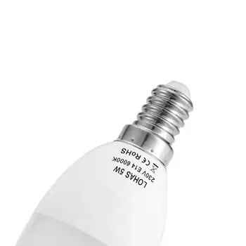 E14 Led Лампи-свещи 45 W Еквивалент на Лампи с нажежаема Жичка 5 W Топло Бяла 3000 До Дневна Светлина 5800 До Малка Вита Крушка на Едисон 3 бр.