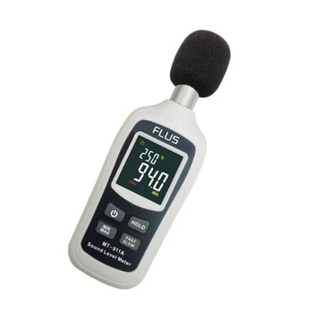 FLUS MT-911A Измерител на Нивото на Звука 35 ~ 135 db Цифров Гласов Тестер на Монитора на Нивото на Шума в Децибели, М db, Цветен LCD дисплей с Подсветка
