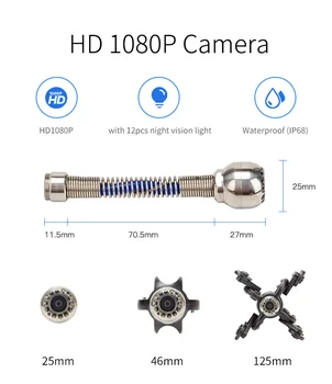 HD 1080P Камера За Инспекция на Канализационни Тръби Водоустойчив Дренажен Тръбопровод Ендоскоп Помещение Система с Клавиатура/Автоматичен Брояч