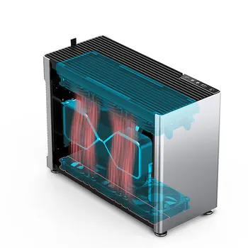 JONSBO i100 PRO Mini ITX small PC case алуминиево шаси компютърни игри ITX поддържа вертикално водно охлаждане на видеокартата 360/240