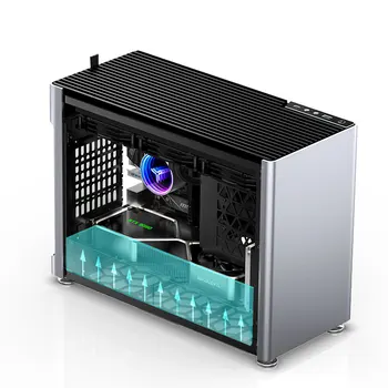 JONSBO i100 PRO Mini ITX small PC case алуминиево шаси компютърни игри ITX поддържа вертикално водно охлаждане на видеокартата 360/240