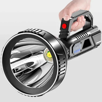 Led ръчен фокус 3 режима на Фенерче външно осветление USB Акумулаторна през Целия водоустойчив за разходки, риболов, извънредни ситуации