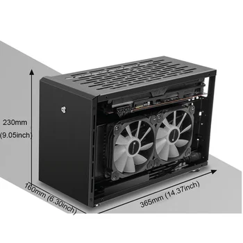 Mini ITX PC Case Изцяло Алуминиев Поддръжка на Водно Охлаждане 240 Висок ПРОЦЕСОР Силно разсейване на топлината Игри Настолен Компютър Host Box
