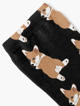 Puppy кучета Corgi с хубав модел задника в стил corgi, чорапи, мъжки спортни чорапи