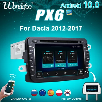PX6 2 din android 10 автомагнитола с екран За Dacia Sandero Duster Captur Lada визуален контрол 2 Logan 2 Dokker Lodgy 2012-2017 авторадио