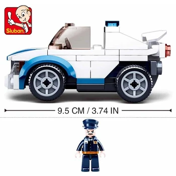 SLUBAN полицейска серия на Pioneer Автомобилни тухли Играчки Градивен елемент на Детски Играчки За момчета, Подаръци Серия самолети Полицията Удари крадец