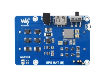 UPS HAT (B) за Raspberry Pi, непрекъсваемо захранване 5-висок ток 5 А, жак за Пого Pins