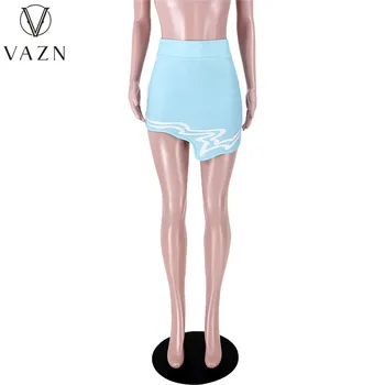 VAZN 2021 Нов Асиметричен Модерен Секси гащеризон за Малки момчета, женски мини пола-молив с висока талия, Жокера, обикновен