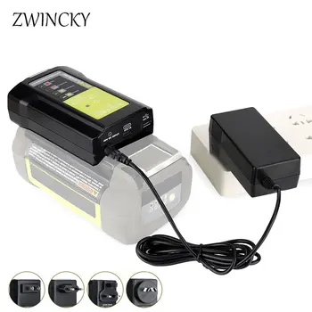 ZWINCKY USB Адаптер За Зареждане на Литиево-йонна батерия Ryobi 40, Конвертор на Зарядното Устройство За електрически инструменти С Порт dc Type-C И led Лампа