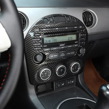 Автомобил от въглеродни влакна ABS Авто Централен Пулт за Управление, Климатик, CD контролен Панел Тампон Етикети за Mazda MX-5 09-14