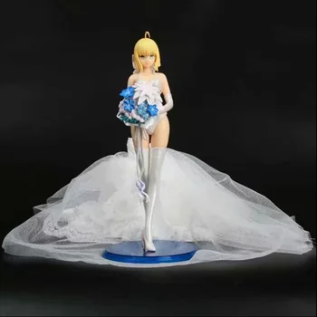 Анимационна са подбрани на модела 26 см Fate/Stay Night Аниме фигурка Saber 10th Кралско сватбена рокля Версия. Фигурка Saber Бикини Играчки