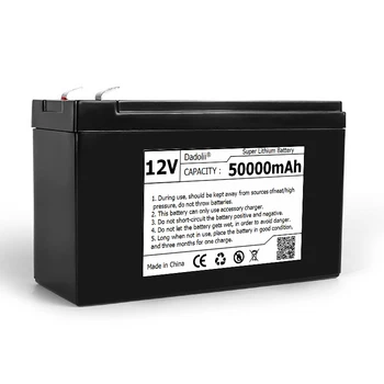 Батерия 12V 50Ah 18650 литиево-йонна акумулаторна батерия подходяща за слънчева енергия., на дисплея на зареждане на батерията электромобиля + зарядно устройство 12.6V3A