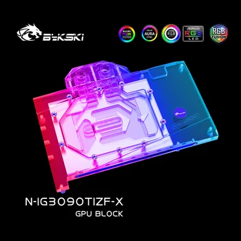 Блок за водно охлаждане на графичния процесор Bykski за цветен GeForce RTX 3090TI 24G, Система за Течно охлаждане на видео карта, N-IG3090TIZF-X