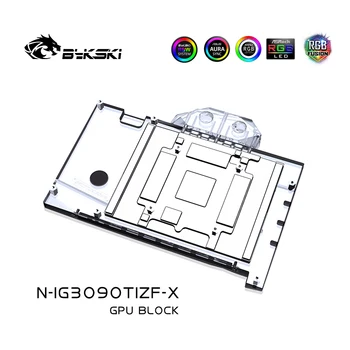 Блок за водно охлаждане на графичния процесор Bykski за цветен GeForce RTX 3090TI 24G, Система за Течно охлаждане на видео карта, N-IG3090TIZF-X
