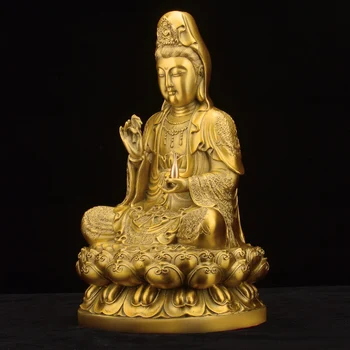 Буда Бодхисатва Гуаньинь от чист бронз декорация на южнокитайско море Буда Бодхисатва Гуаньинь от чист бронз гуаньинь