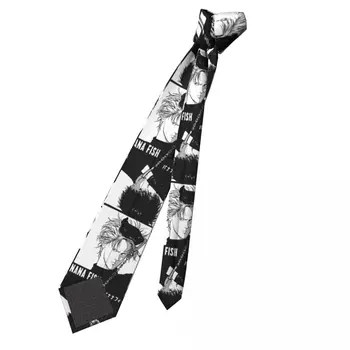 Верига с БАНАНОВИ рибки, Мъжка вратовръзка от коприна, полиестер Ширина 8 см, аниме-вратовръзки за мъжете, Ежедневни облекла, вратовръзка, подпори за сватбена cosplay