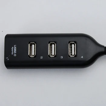  Високоскоростен USB 2.0, 4 порта, сплитер, USB hub, адаптер за преносими КОМПЮТРИ, черен, може да се използва само индивидуално