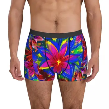 Гавайское Бельо с цветен модел, Мъжки Бикини в стил Flower Power, Изработени по поръчка, Мека ракла, Топла разпродажба, къси Панталони, Гащи Голям Размер 2XL