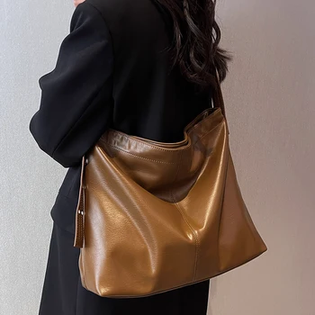 Дамска чанта от изкуствена кожа с голям капацитет, чанти-тоут, благородна жена пътна чанта през рамо, ежедневни дамски чанта-месинджър през рамо