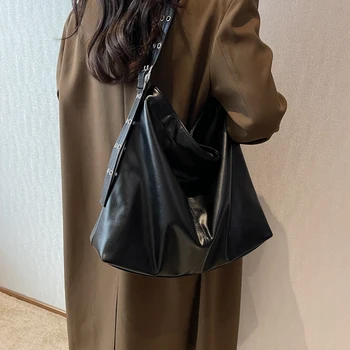 Дамска чанта от изкуствена кожа с голям капацитет, чанти-тоут, благородна жена пътна чанта през рамо, ежедневни дамски чанта-месинджър през рамо