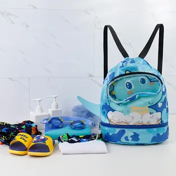 Детски мультяшные раници за плуване, за сухи и мокри разделителни чанти на съвсем малък, водоустойчив плажни чанти за плуване, спорт пътуване, фитнес