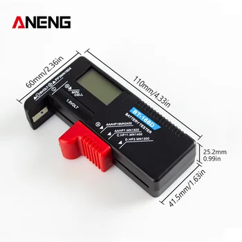 Дигитален тестер капацитет литиева батерия ANENG AN-168 POR, анализатор на товар в клетка за Проверка на дисплея, бутон елемент AAA AA, универсален тест