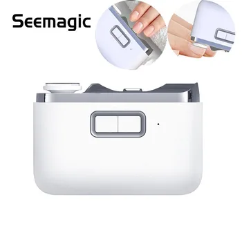 Електрически автоматични полиращи нокторезачки Seemagic 2 в 1 с лека машинка за подстригване, за Маникюр са Безопасни За Грижа За деца и Възрастни