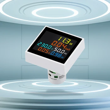 Електромер SPM004 Многофункционален монофазен измерване на коефициента на мощност и честота кВтч, мултицет с цифрова LCD монитор мощност