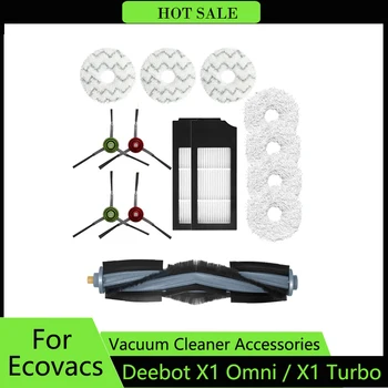 За Ecovacs Deebot X1 Omni Turbo HEPA филтър Основна странична четка Чистящая парцал за парцал Аксесоари за прахосмукачка, Резервни части