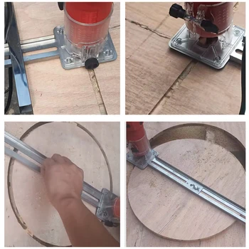 За триммерного машина Позициониране на жлеба на скалата край капацитет на Рязане дъска инструмент за отваряне на дупки Дървообработващи рутер кръгова фрезоване обработка на фуги