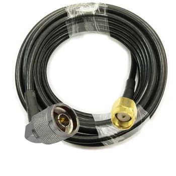 Кабел LMR195 RP-SMA от щепсела до N Штекеру Правоъгълен Конектор RF Коаксиален кабел за Удължаване кабел от 50 Ω 1 м, 3 м и 5 м 10 м 15 м 20 м, 30 м