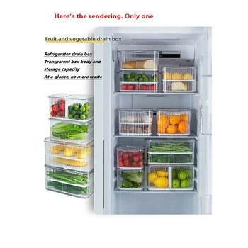 Контейнери за съхранение на плодове и зеленчуци в хладилника с регулируем вентиляционным дупка