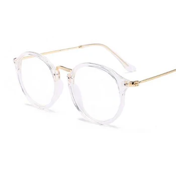 Кръгли прозрачни очила, рамки за очила за мъже, жени, страдащи от късогледство, оптични очила, рамки за очила с луксозни прозрачни лещи, мъжки слънчеви очила