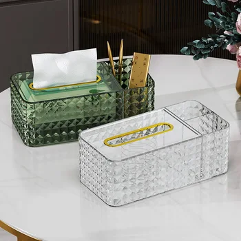 Кутия за салфетки с диаманти, лампа за дневна, Луксозен домашен Чай масичка, Креативната кутия за рисуване салфетки в скандинавски стил, Кутия за съхранение на хотелския дистанционно управление