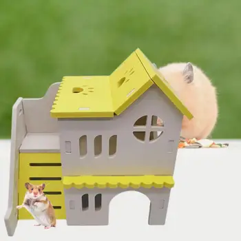 Къща за морски свинчета, декоративни Детска играчка, Къща-убежище за хамстер, Вила за малки животни, Хижа за Златна Мечка на Плъх