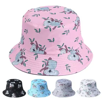 Лятна панама с домашен любимец принтом, реверсивная риболовна шапка, дамски мъжки шапка в стил хип-хоп, Панама, плажни шапки от Слънцето