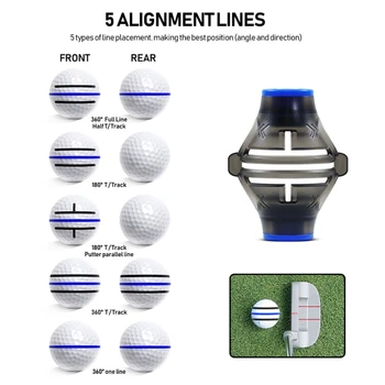 Маркировочный инструмент за изравняване на линия топка за голф